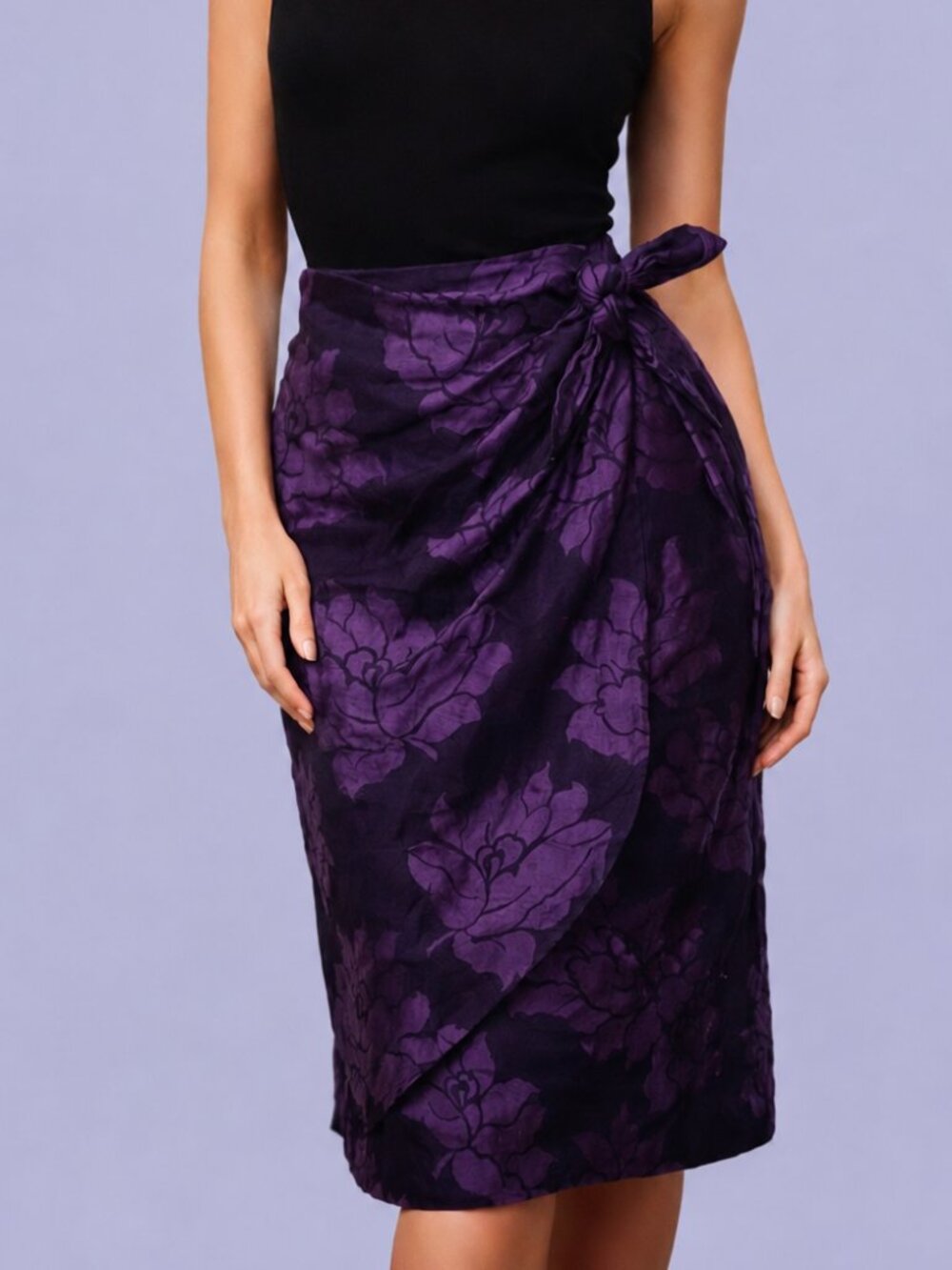 BOSS HUGO BOSS Vintage West Germany Faux Wrap Skirt, Size 40 EU